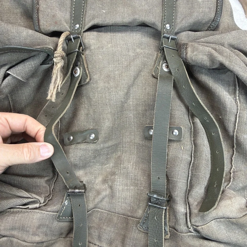 Vintage Lafuma Canvas External Frame Backpack Rucksack Made in France Hiking